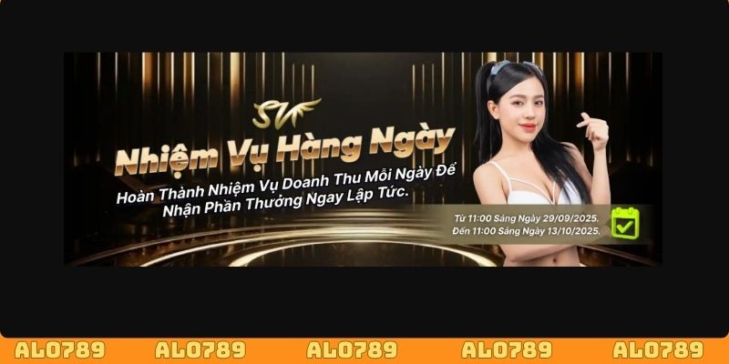 Nhiệm vụ hàng ngày hoàn thành thử thách nhận thưởng lớn